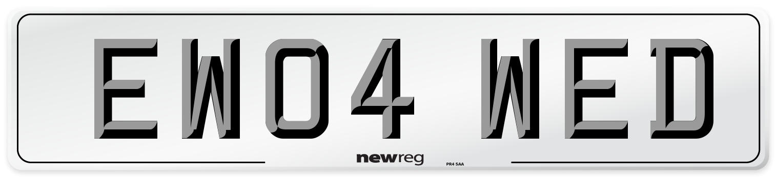 EW04 WED Number Plate from New Reg